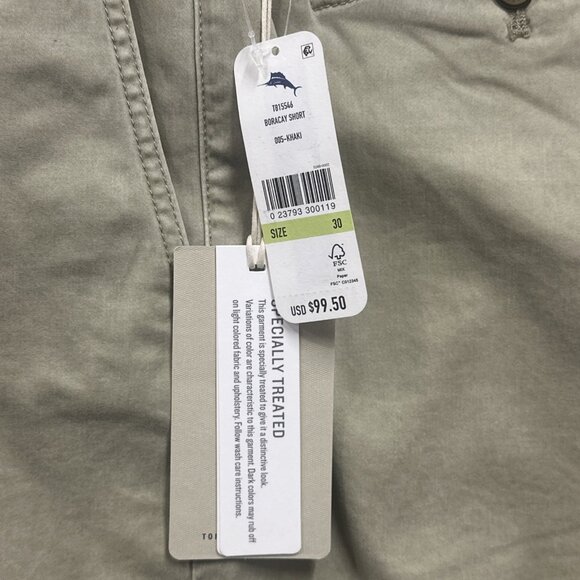 Tommy Bahama Mens Size 30 Khaki Beige Stretch 10” inseam Boracay Chino Shorts - Picture 4 of 7